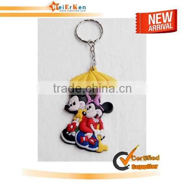 3d keyring custom soft pvc keychain novelty soft rubber keychain