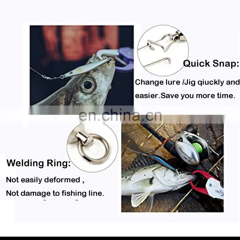 JOHNCOO Wholesale Bulk 0# 1# 2#3# 4# 5# 6# Stainless Steel Fishing Ball Bearing Rolling Swivels Fishing Accessory