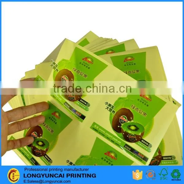 Customized hot gold foil stamping self adhesive PET Clear sticker for cosmetic packaging