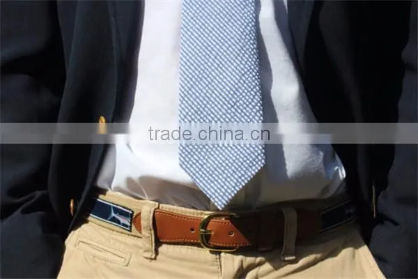 Mens Navy Seersucker Tie
