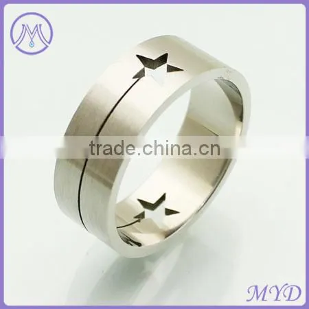 european style stainless steel star ring