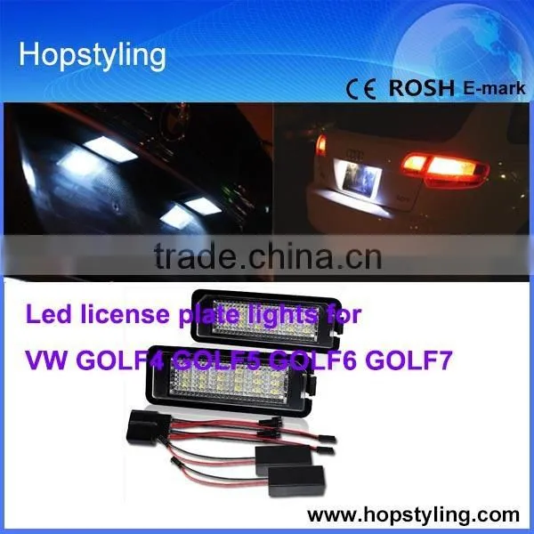 Super bright Golf 4 Golf 5 Golf 6 Golf 7 led license plate light led number plate lamp license plate light for VW Golf4 Passat
