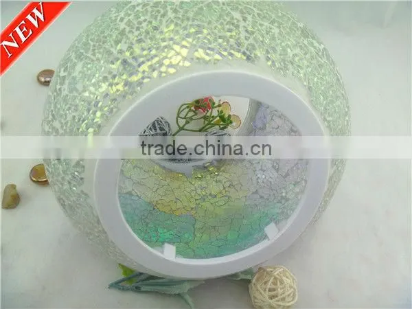 Blue mosaic glass lantern