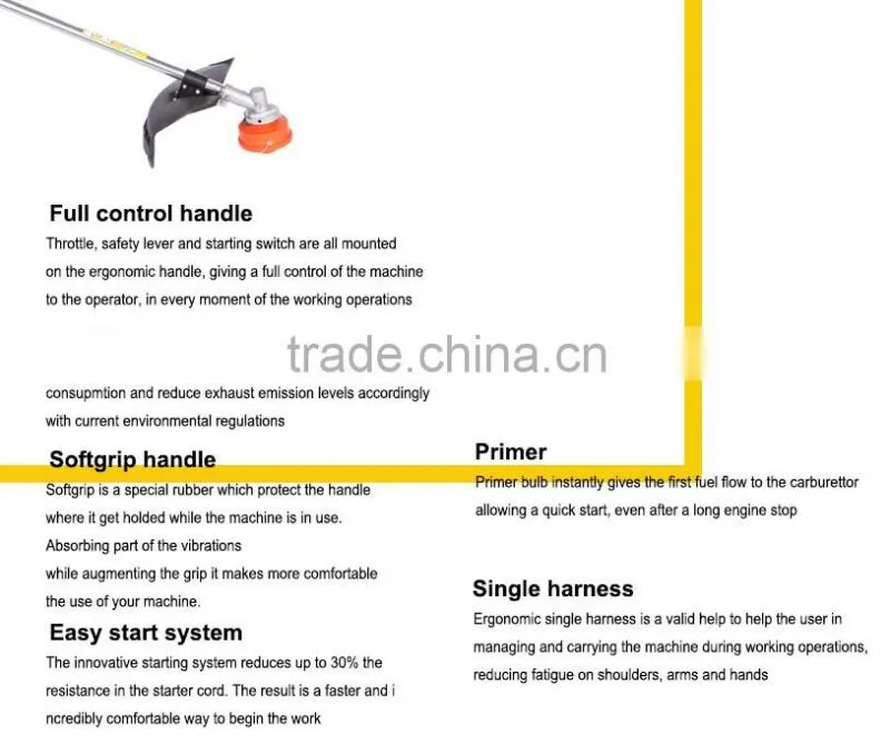 multifunction grass trimmer 4 in 1 t200 gasoline brush cutter