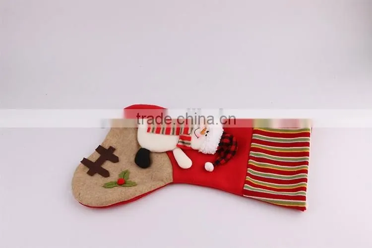 Hot Sale Animal Head Plush Christmas Stocking China Wholesale Christmas Ornament