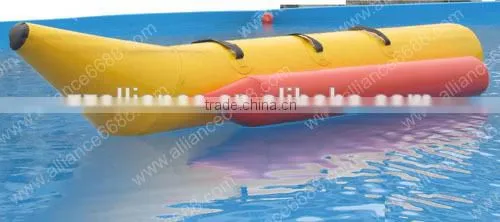popular inflatable banana boat aqua toys in swimming pool
