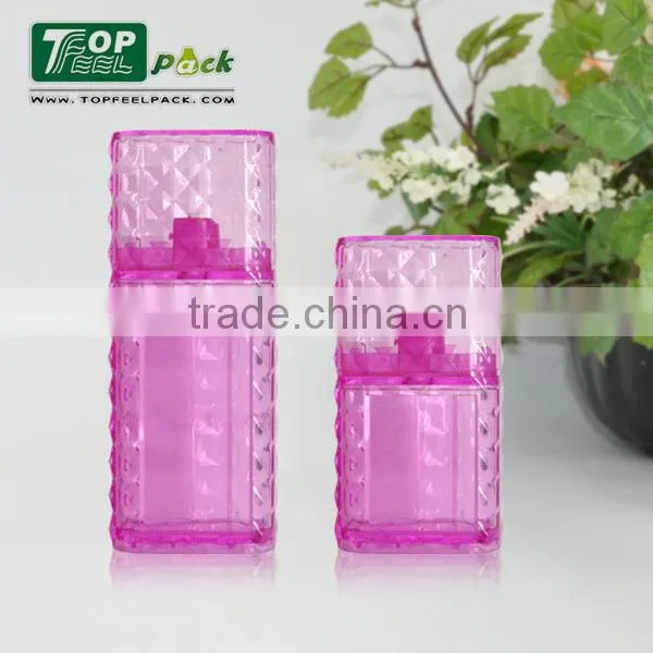 the new latest lotion pump with AS screw cap square bottle various color