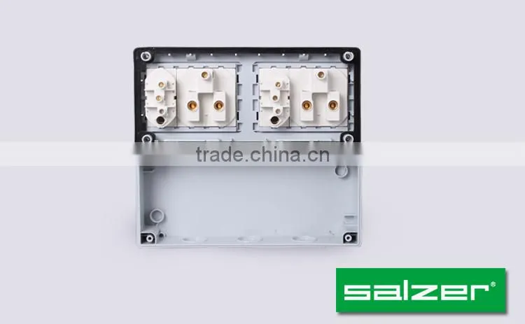 Salzer Double switch socket IP56 Weatherproof