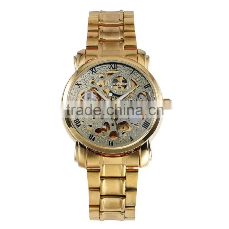 2016 Brand New Gold Watch Custom Logo Automatic Self winding Wrist Watch for Men ZB007