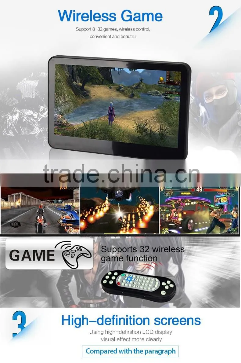 Android 5.1 HD Quad Core (4 Core) 10 inch Headrest dvd touch screen lcd monitor