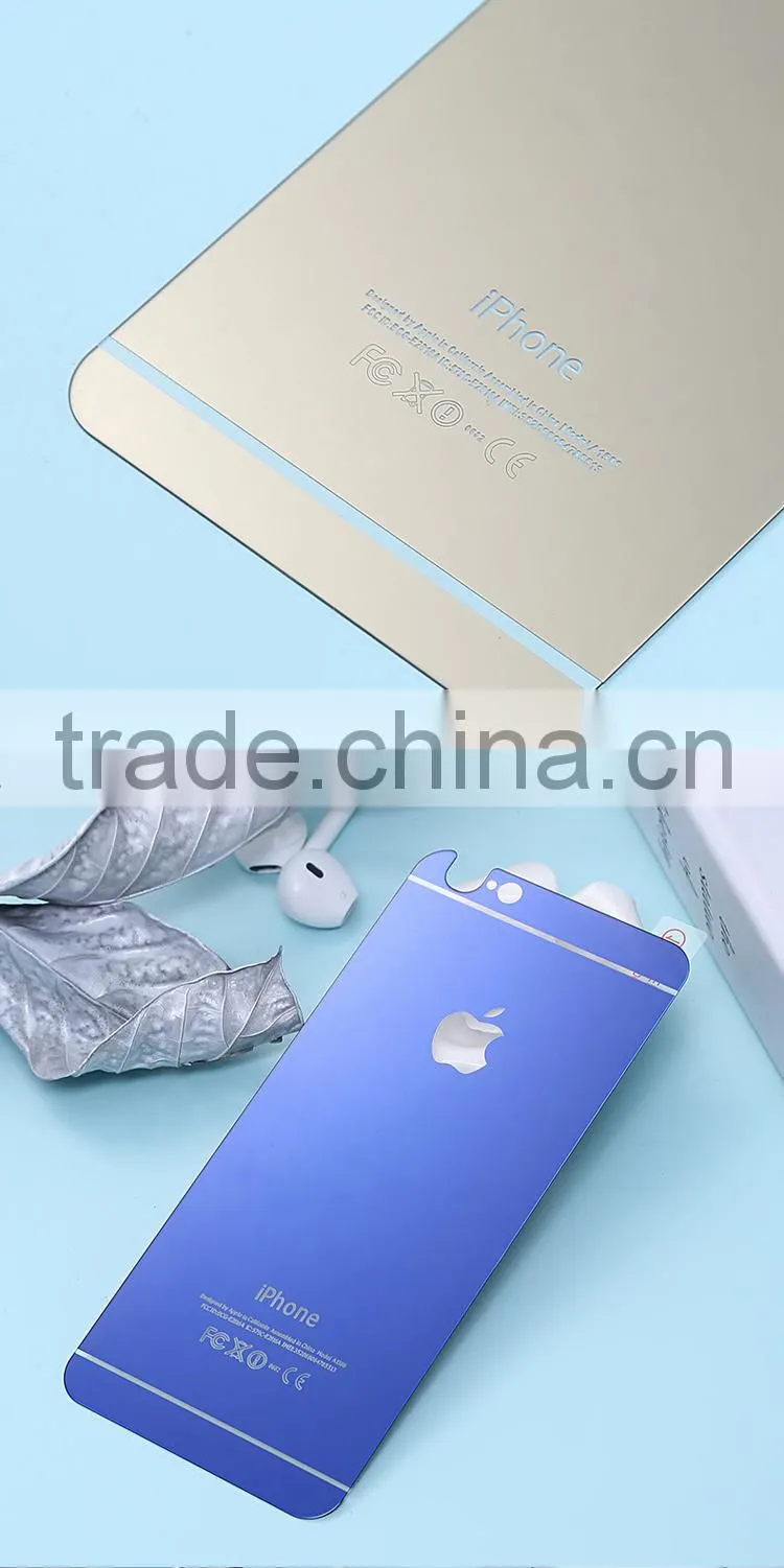 Electroplating front and back tempered glass screen protector for iPhone 6s