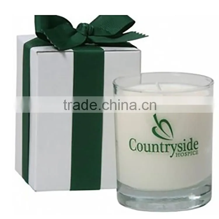 Fashion scented soy candle with custom printing logo &color gift box
