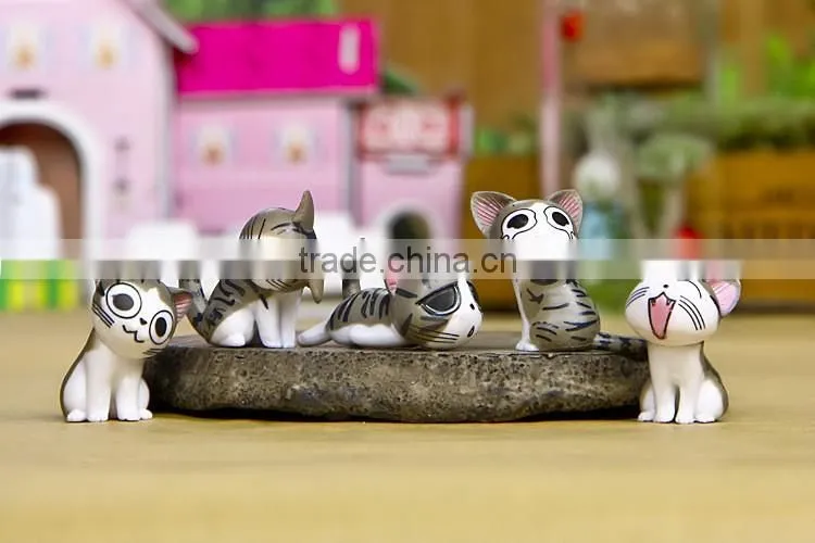 Blue cat doll doll cat furnishing articles Wholesale Anime Gifts PVC Figure A set of nine