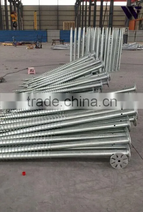 Solar panel hot dipped galcanized ground screw anchor