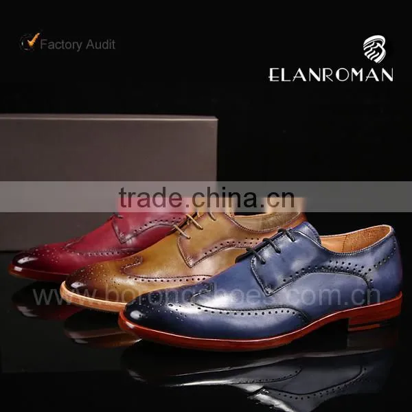Fashion new arrived leather dress shoes men monk shoes factory