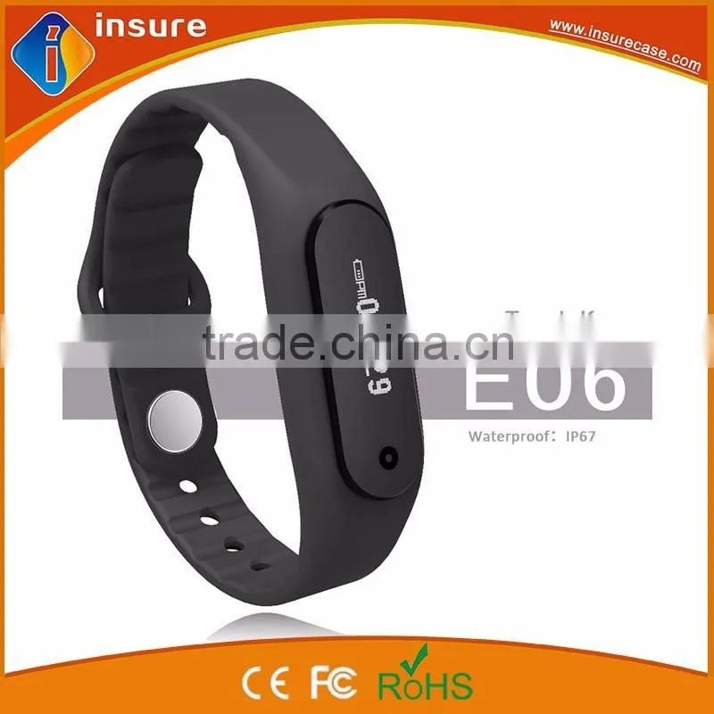 E06 bluetooth sport bracelet with TPU wristband
