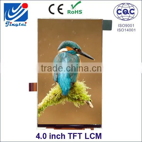 330cd/m2(TYP) brightness 4.0 inch tft lcd in mobile phone lcds with 800x480