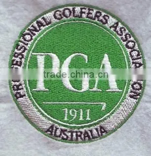 letter round shape badge Iron on embroidery patch