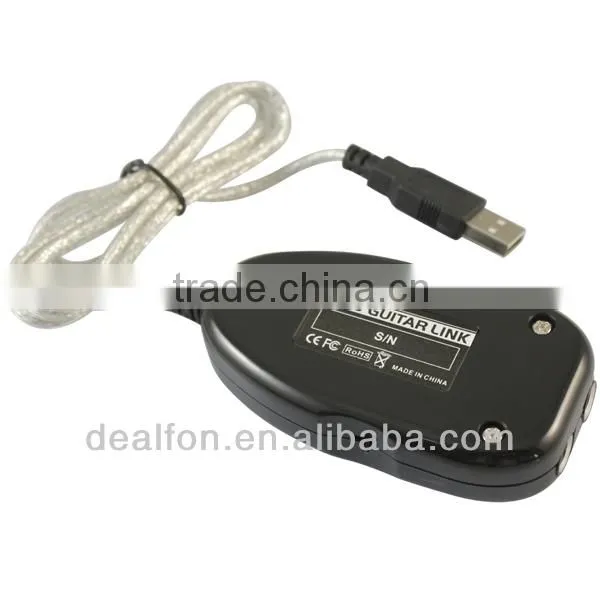 USB to Guitar Interface Cable Link Audio for PC/MAC Recording Adapter