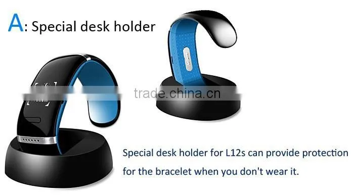 2015 Hot Sale Smart Design OLED Bluetooth 4.0 Bracelet Watch with Call ID Display/Answer L12S