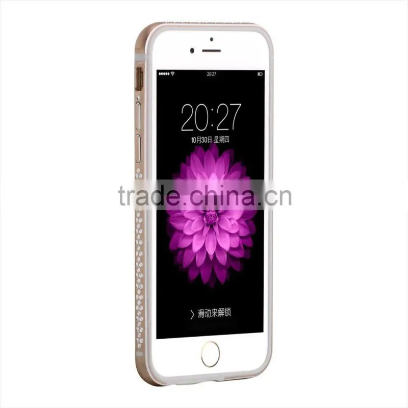 Alumimium Bumper With Diamond Phone Case/Good Price Phone Case