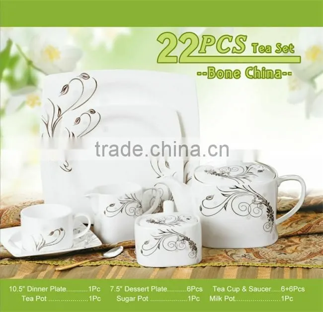 Custom Ceramic decal dinnerware set