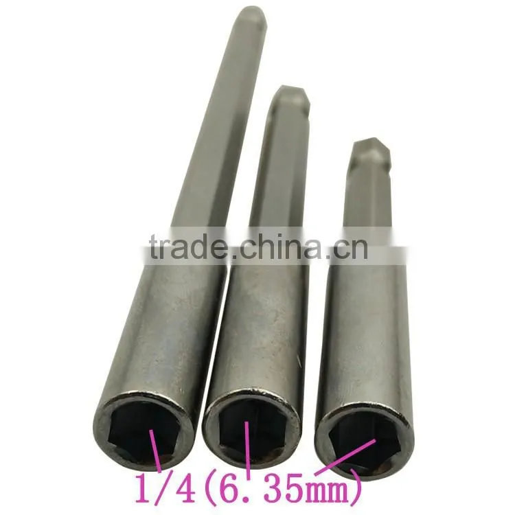 3pcs Brand New Mini Electric Hexagon Screwdriver Extension Holder Sleeve Head 1/4- 6.35mm