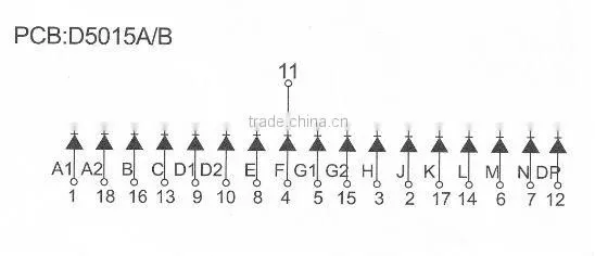16 segment single digit led display