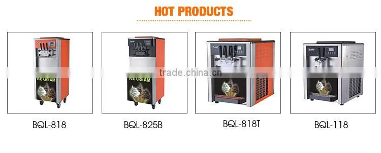 Different kinds voltage double compressor soft ice cream machine