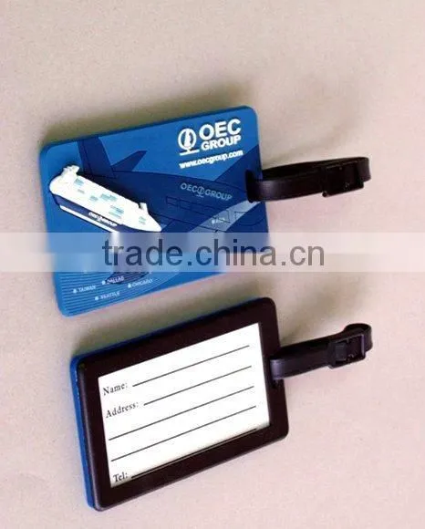 soft pvc luggage tag