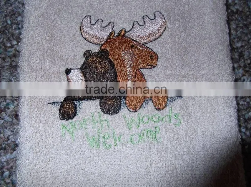 100% cotton NORTH WOODS WELCOME Fingertip Towel