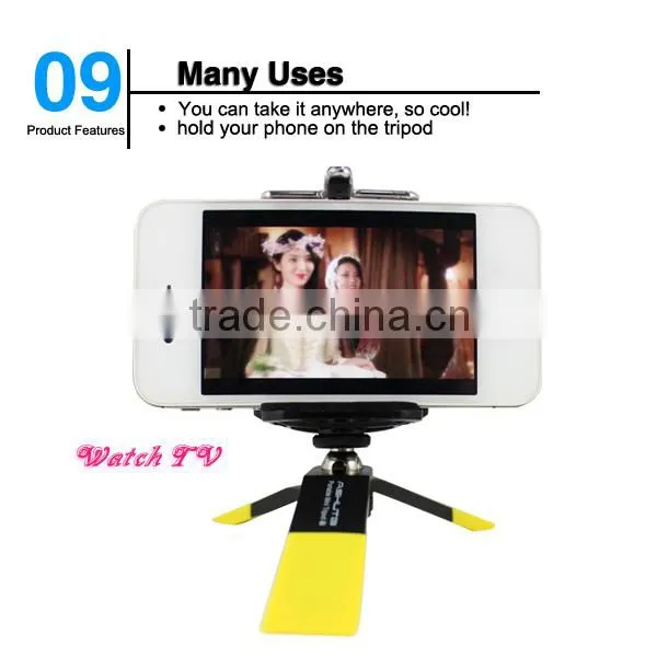 2015 Hot Selling Products, Portable Mini Camera Tripod, Tripod Holder for Cell Phone