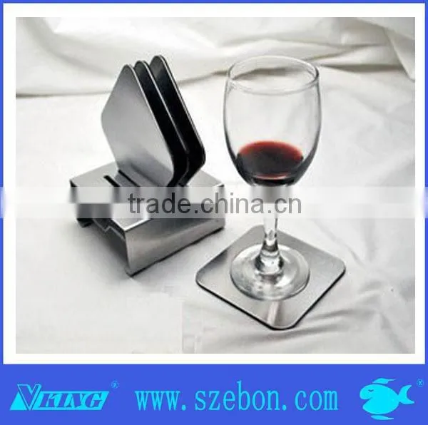 Hot sale square shape stainless steel cup coaster bar tools bar set