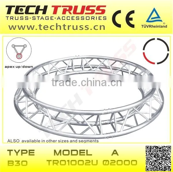 Aluminium Triangle Circular, Trussing apex up, circular truss, easy to assemble!