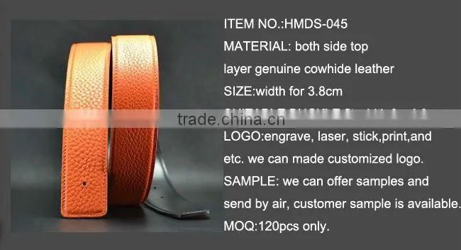 All colors litchi textured both side genuine cowhide leather straps for sale