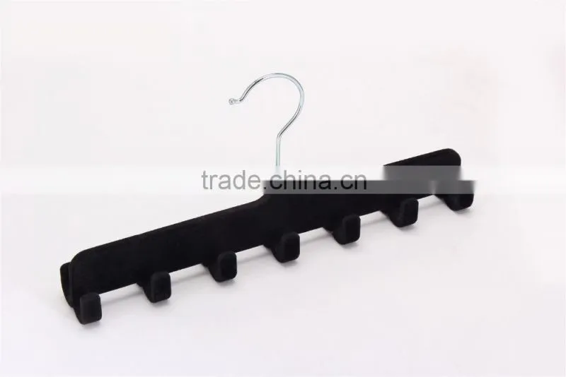 Standby Velvet Flocked Belt Hanger Gentlemen Custom Suit hangers Tie Organizers