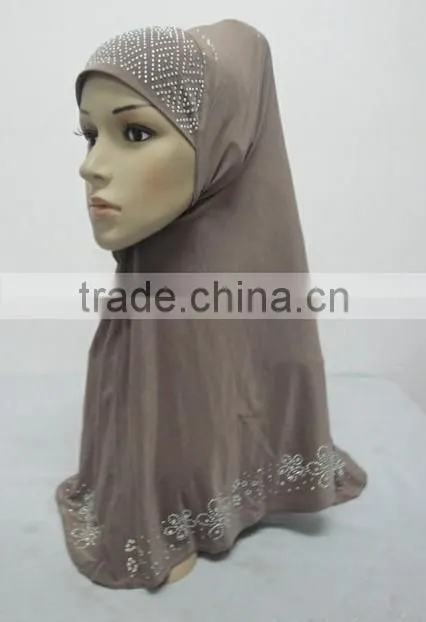 H192 latest muslim hijab with rhinestones