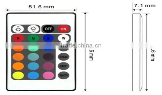 Factory Offer 24/28/44 key 5V/12V/24V Infrared RGB remote control wireless LED lighting