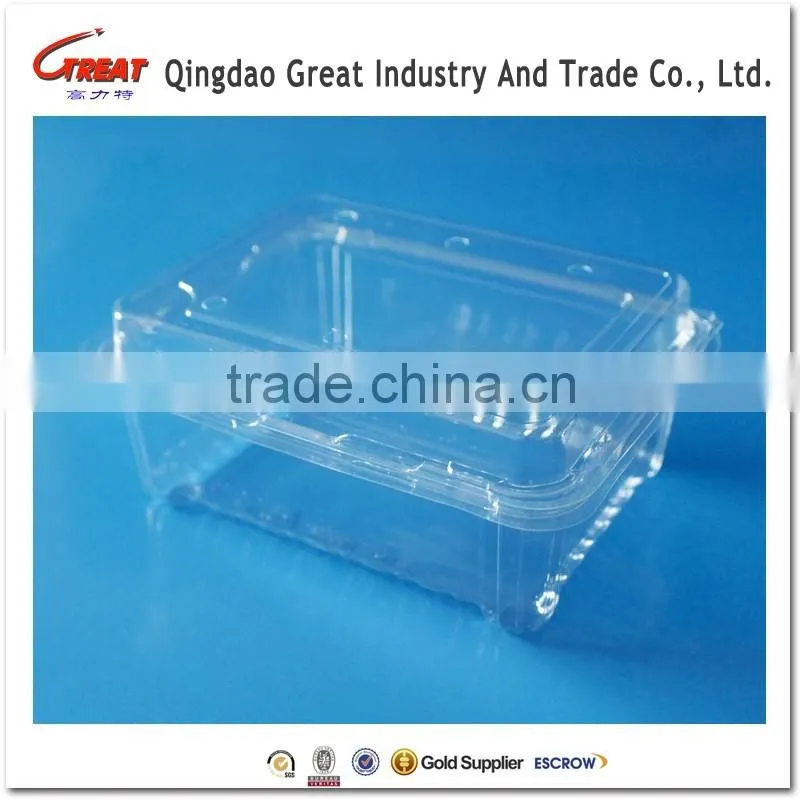 Transparent Eco-friendly Plastic Blister fruit Packing box Fruit with Hole