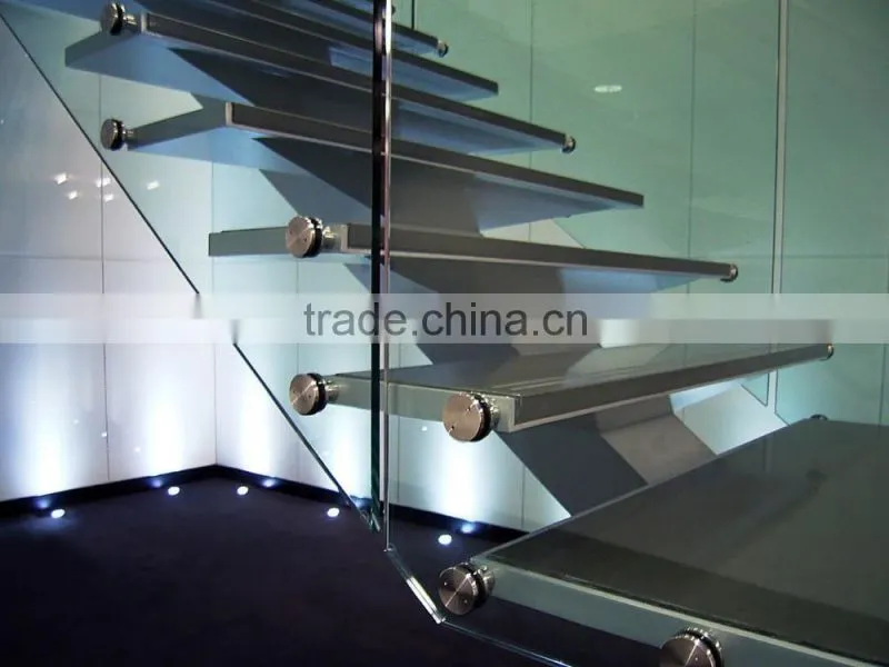 modern used metal glass wood loft stairs