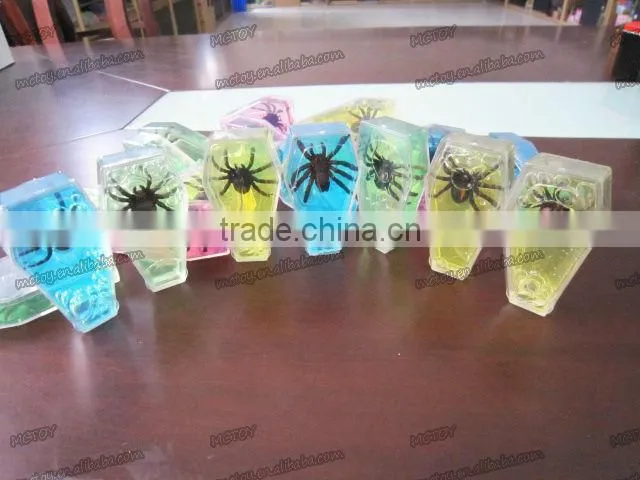 Factory supplier wholesale Crystal Coffin putty with dinosaur frog spider lizard alien crystal gift crystal toy crystal ball