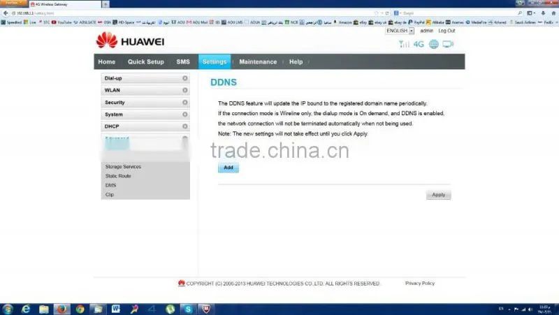 Huawei B880-73 LTE FDD 900/1800/2100Mhz TDD2300/2600Mhz Mobile Gateway Wireless Router