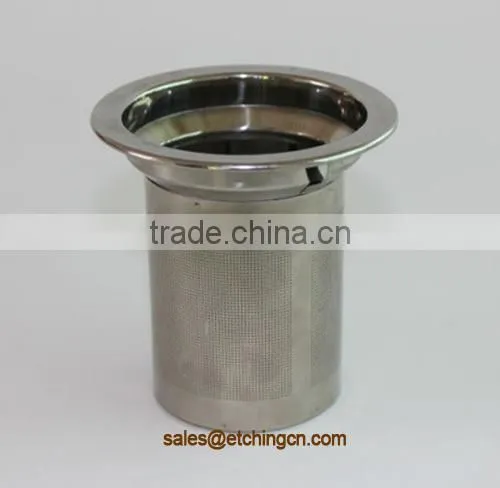 2015 hot sales popupar stainless steel etched tea leaf filter strainer, mesh tea strainer, stainless steel strainer industrial