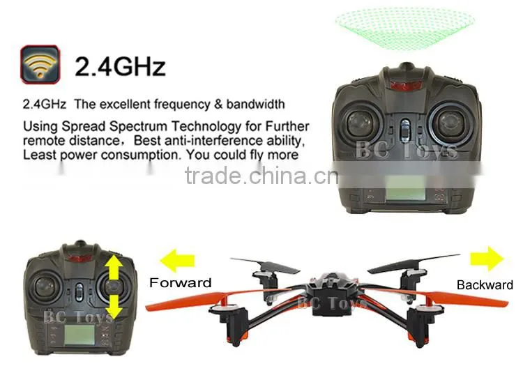 Hotest toy 2.4G headless mode rc quadcopter intruder ufo, drohne with lights.