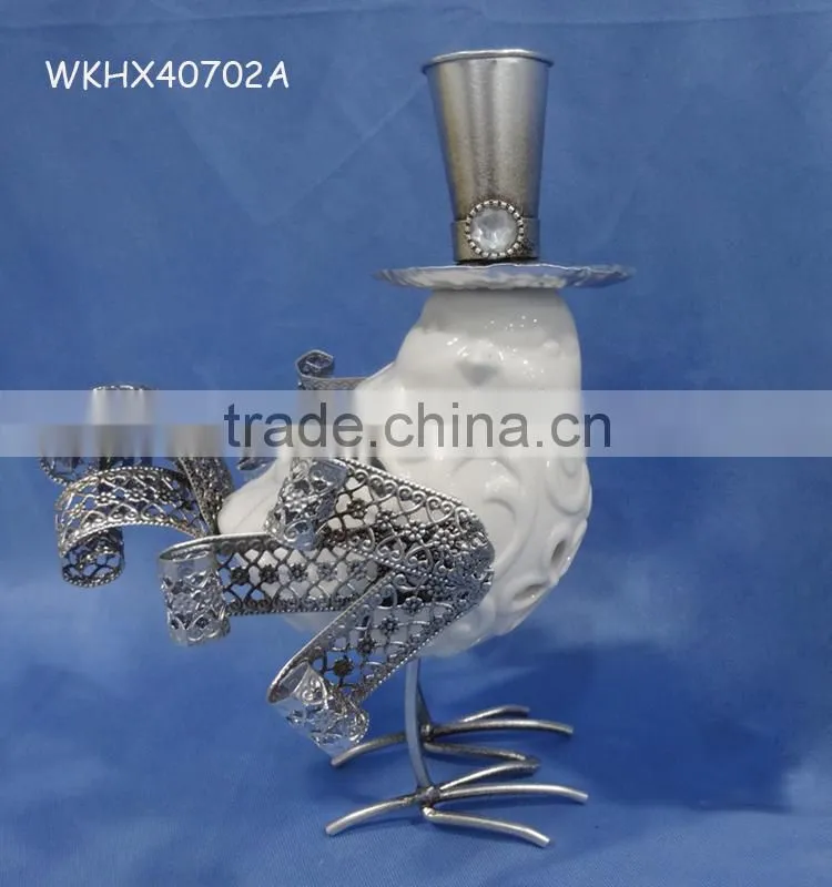 Ceramic bird modern christmas table decorations
