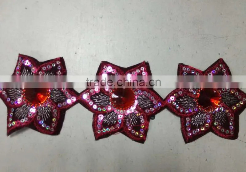 Sequins embroidery and manual adhesive series