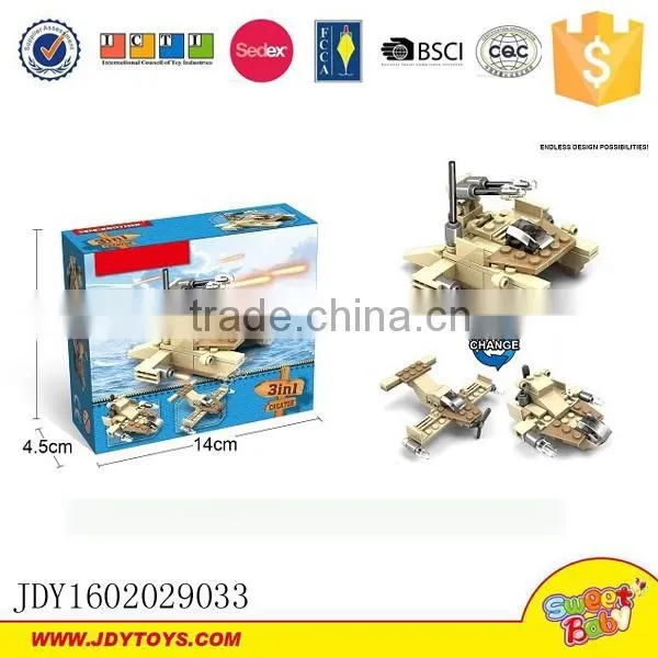 Military toys series toy brick warcraft toys 3 in 1 military aircraft 3 style