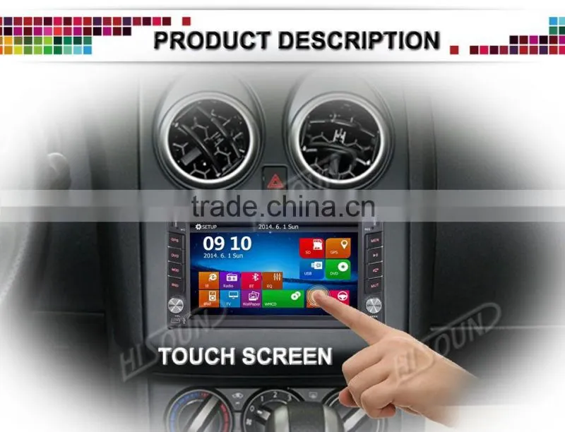 hot selling 6.2'' with usb / bt /gps cd radio auto