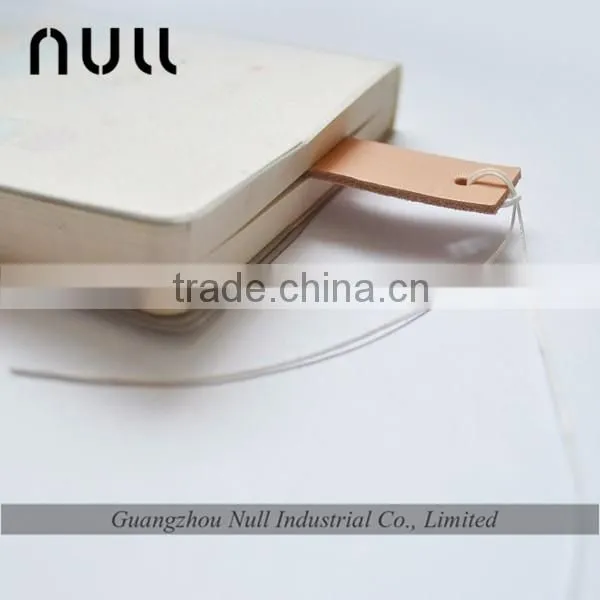 Free embossed logo custom design genuine cowhide leather bookmark
