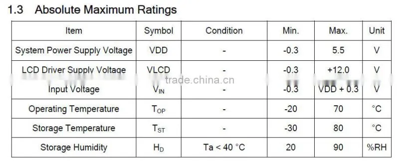 19264 COB lcd module, negative graphic STN display